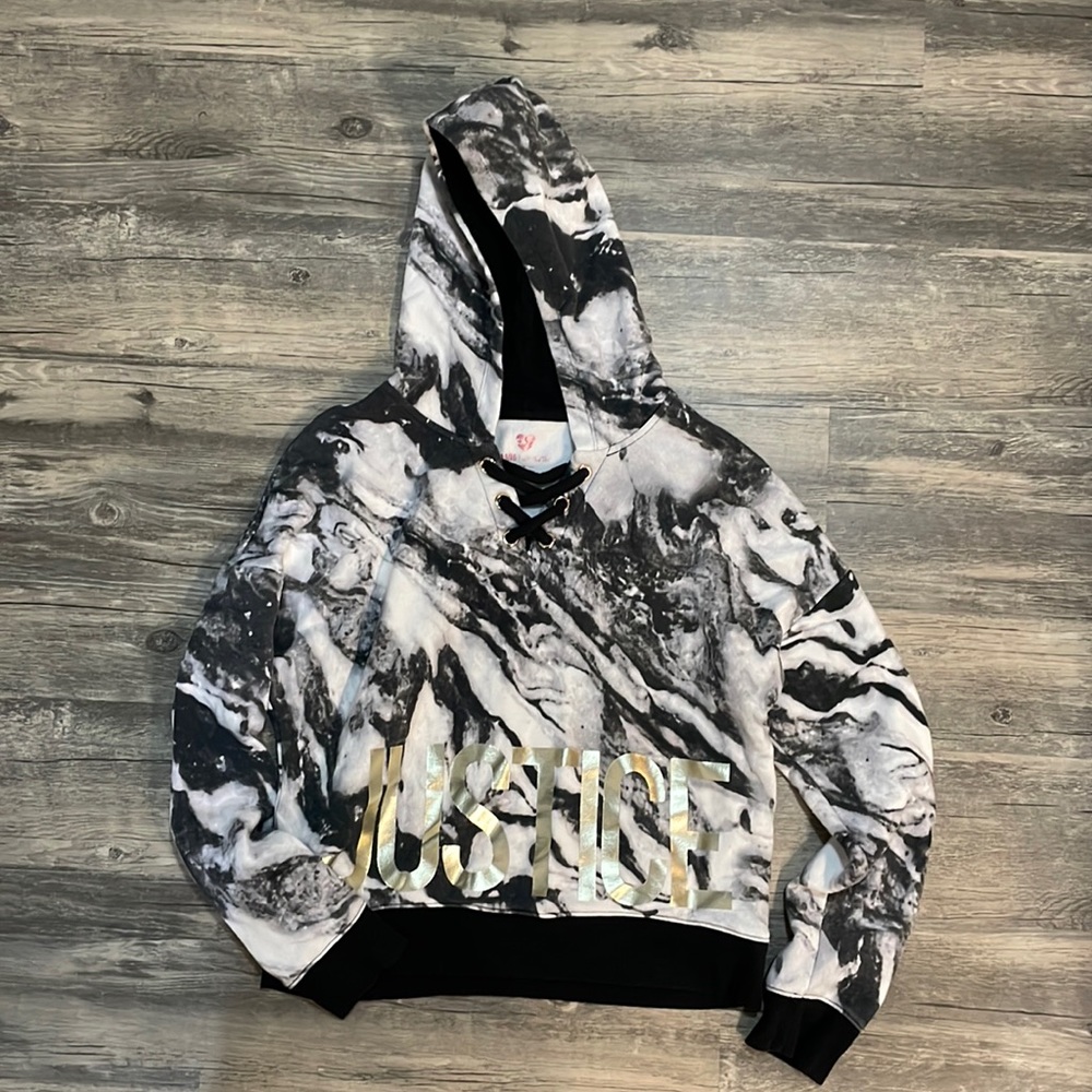 Justice size 14/16 girls mid cropped hoodie